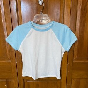 Blue Baseball Baby Tee